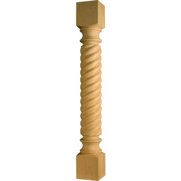 40 1/2 x 5 Extended Rope Island Leg in Hickory, Osborne Wood Products, Mfr#: 1529H